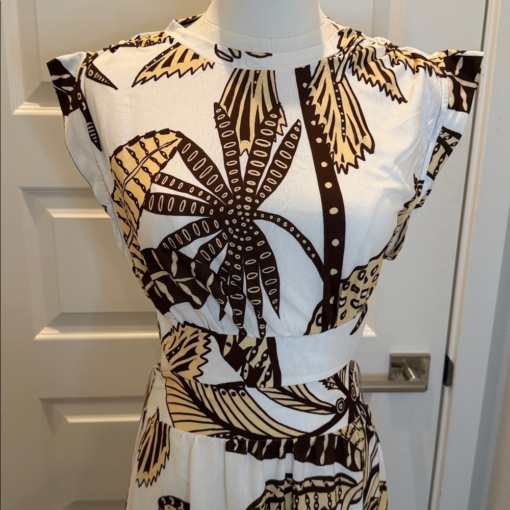 FARM Rio Amazonia Leaf Print Midi Dress Size S - Picture 5 of 7